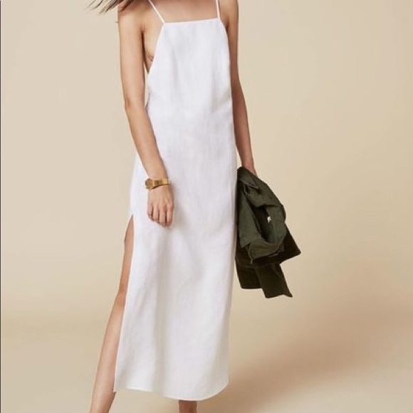 Reformation White Linen Lily Dress 